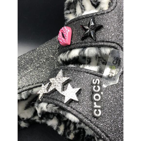 New Crocs Classic Cozzzy Disco Glitter Sandal Women's Size 14/Men’s 13 - Picture 12 of 16